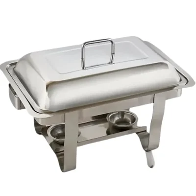 Rectangle Shape 8 Ltr Chafing Dish, Stainless Steel Body