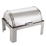 Stainless Steel 8 Ltr Rectangular Roll Top Chafing Dish with Stackable Stand