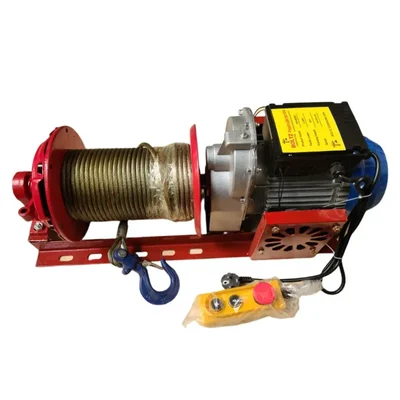 Boltz 1 Ton Load Capacity, 3 hp Long Drum Electric Clutch Winch With 8 mm 50 Meter Wire Rope