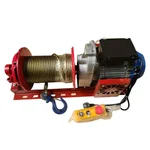 Heavy Duty 1 Ton Load Capacity, 3 HP Long Drum Electric Clutch Winch With 8 mm 50 Meter Wire Rope
