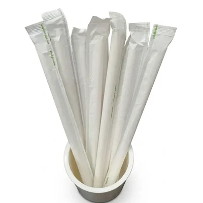 8 mm Prepack, Disposable Rice Straw for Picnic, Travel, Food Truck (Pack-2000)