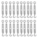 Premium Quality 8 mm Eye to hook Commercial Mild Steel Galvanized Turnbuckle (Pack of -20)