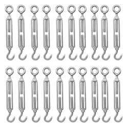 Premium Quality 8 mm Eye to hook Commercial Mild Steel Galvanized Turnbuckle (Pack of -20)