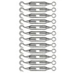 LIFIT 8 mm Eye to hook Commercial Mild Steel Galvanized Turnbuckle (Pack of -12)