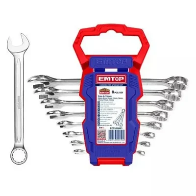 Emtop 8 Pcs Combination Spanner Set (ECSS10801)