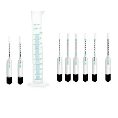 SBT Instruments 8pcs Milk Lactometer and 100ml Cylinder for Checking Milk Purity within a Minute