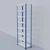 Alija 84 x 28 x 15 Inch 8 Shelves Multipurpose Storage Rack With Accessories ( Colour- Blue & Ivory)(Gauge-22 Gauge)