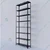 Alija 22 Gauge 30D x 120W x 300H Cm 8 Shelves Multipurpose Storage Rack With Accessories(Color-Black )