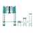 Total 8 Steps 8.5 Feet/2.5 Meter 150 Kg Load Capacity Aluminium Telescopic Ladder (THLAD08081)