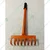 AGT 8 Teeth Metal Hand Cultivator Rake with Rubber Grip Handle