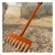 AGT 8 Teeth Metal Hand Cultivator Rake with Rubber Grip Handle