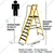 Youngman FRP fiberglass 7 Steps (1.86 m) Mega Step Industrial Ladder with Safety Wire (7 Steps + Platform)