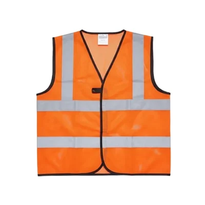 Warnmat 90 GSM High-Visibility Safety Waistcoat, Reflective Orange Executive Construction Vest, v4you-209(Pack-1)