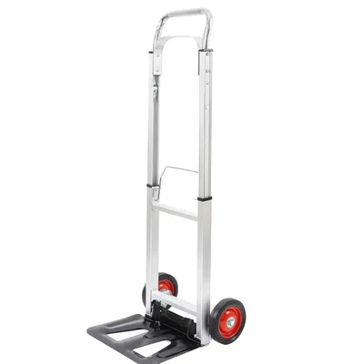 WB WELBUILT - CREATION WITH PERFECTION 90 Kg Load Capacity Aluminium Hand Truck With Rubber Wheels & Telescopic Handle