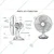 9 inch(22.86 cm) SKN Lovely Solar Table Fan with 2400 RPM Speed