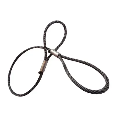 MAHADEV 10 mm 4 Meter Wire Rope Sling,1150 load capacity, 6x19 Steel Core For Lifting, Rigging, and Material Handling