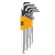 INGCO 9pcs Ball Point Hex Key Set, S2 Material, 1.5-10mm Sizes (HHK12091)
