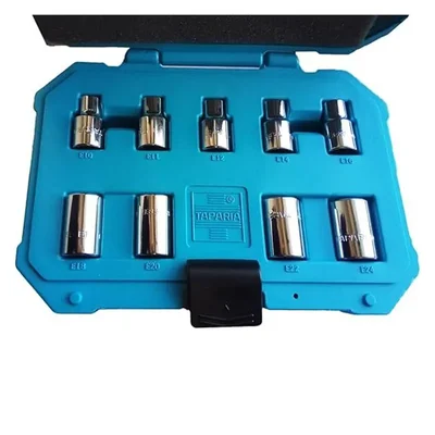 Taparia 9 Pcs 12.7 mm (1/2 Inch) Vanadium Steel E-Socket Set (SES 9)