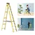 Vishwakarma FRP Fibreglass 9 Steps (3.28 m) Single Sided Self Supporting Ladder Including Tool Storage Platform at The Top