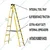 Vishwakarma FRP Fibreglass 9 Steps (3.28 m) Single Sided Self Supporting Ladder Including Tool Storage Platform at The Top