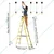 Vishwakarma FRP Fibreglass 9 Steps (3.28 m) Single Sided Self Supporting Ladder Including Tool Storage Platform at The Top
