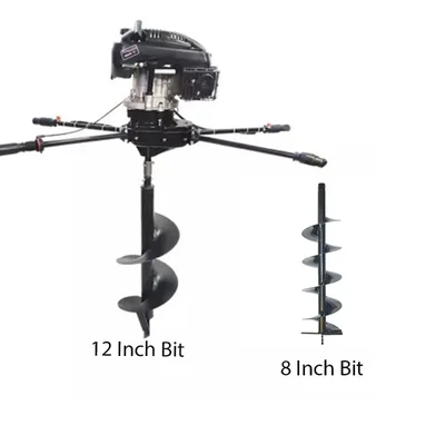 AIVA ITALY AV 1730, Tow Man Operated 4 Stroke 173 CC Earth Auger | Post Hole Digger Machine With 8 & 12 Inch Bit 
