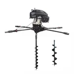 AIVA ITALY AV 1730, Tow Man Operated 4 Stroke 173 CC Earth Auger | Post Hole Digger Machine With 4 & 6 Inch Bit 