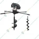 AIVA ITALY AV 1730, Tow Man Operated 4 Stroke 173 CC Earth Auger | Post Hole Digger Machine With 6 & 12 Inch Bit 
