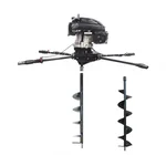 AIVA ITALY AV 1730, Tow Man Operated 4 Stroke 173 CC Earth Auger | Post Hole Digger Machine With 6 & 8 Inch Bit 