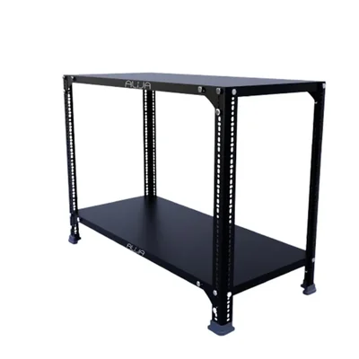 ALIJA 24 x 33 x 15 Inches 2 Shelves Multipurpose Storage Rack(Color-Black,Gauge-24 gauge shelves 18 gauge angle)