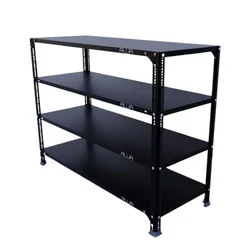 ALIJA 36 x 47 x 18 Inches 4 Shelves Multipurpose Storage Rack(Color-Black,Gauge-22 gauge shelves, 16 gauge angle)