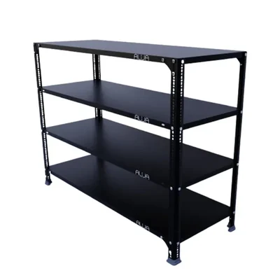 ALIJA 36 x 47 x 18 Inches 4 Shelves Multipurpose Storage Rack(Color-Black,Gauge-22 gauge shelves, 16 gauge angle)