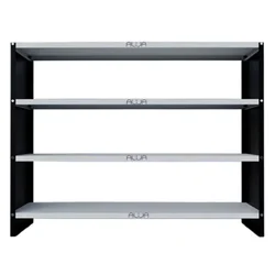 ALIJA Solid Metal Bookcase/Library/Book Shelf/Rack | 36 x47 x 12 Inch (Color-Black)