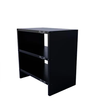 Alija 24 x 23 x 12 Inch Black Color Solid Metal Multipurpose Rack