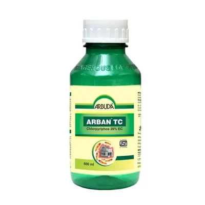 ARBUDA Arban TC Chlorpyriphos 20% EC For Control of Termites in Buildings and Wood Borers in Wood | 500 ml