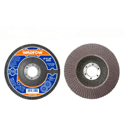 Wadfow 50 Pcs 100 x 16mm (4") P60 Abrasive Flap Disc Ideal For Metal Grinding, Rust Removing & Surface Preparation (WYL4302)