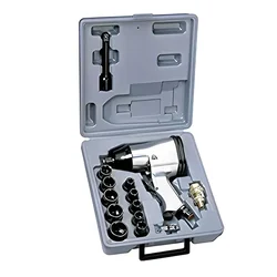 Techno 17 pcs 1/2 Inch Air Impact Wrench With 340 Nm Max. Torque, 7000 RPM Speed (AT5004 SG)
