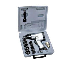 Akari 1/2 inch 17 Pcs Air Impact Wrench Kit, 7000 RPM Speed & 340 Nm Max. Torque (AT-IW-01K)