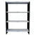 Alija 4 Shelf Solid Metal Bookcase /Library/ Book Shelf/ Rack (48 x 35 x 12 Inchs)(Color-Black,Capacity-4 Shelves)
