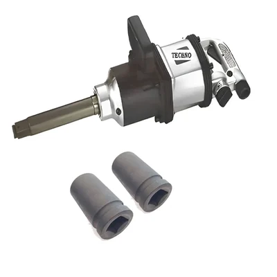 Techno 1 Inch Anvil Air Impact Wrench With 32 & 33 mm Sockets, 3200 Nm Max. Torque (AT9981)