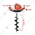 Heavy Duty 63-cc with 6 inch and 8 inch Auger Bit For Earth Auger/ Post Hole Digger Machine