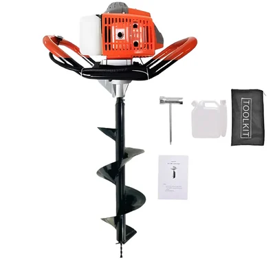 Heavy Duty 63 cc 2 Stroke Earth Auger / Post Hole Digger / Earth Drill Machine With 10 Inch Bit