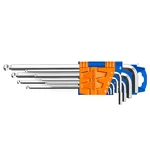 Wadfow 9 Pcs 1.5mm-10mm Extra-Long Arm Ball-Point Hex Key Set (WHK2292)