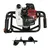 Balwaan BE-52, 52cc 2-Stroke Earth Auger Machine with 12 inch Drill Bit | Hole Digger with Double Gear Box