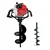 Balwaan BE-63, 63cc 2-Stroke Earth Auger Machine with 8 & 12 Inch Drill Bit | Hole Digger