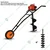 Balwaan BE-63T, 63cc 2-Stroke Trolley Type Earth Auger Machine with 6 inch Drill Bit | Hole Digger with Double Gear Box