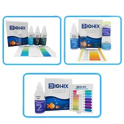 BIONIX PH Ammonia Oxygen Combo Test Kit for Freshwater ( Ammonia 150 + Oxygen 100 + pH 250 Test)