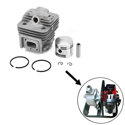 Block Cylinder Piston Complete Set for 2 Stroke 26 CC (TU26) Engine Water Pump