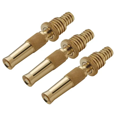 NP 3 Pcs 2-in-1 (3/4 Inch & 1/2 Inch) Brass CNC Water Jet Spray Gun Nozzle