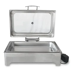 Premium Quality Buffet Food Warmer with Electric Based and Glass Lid, 9 Liter Capacity
